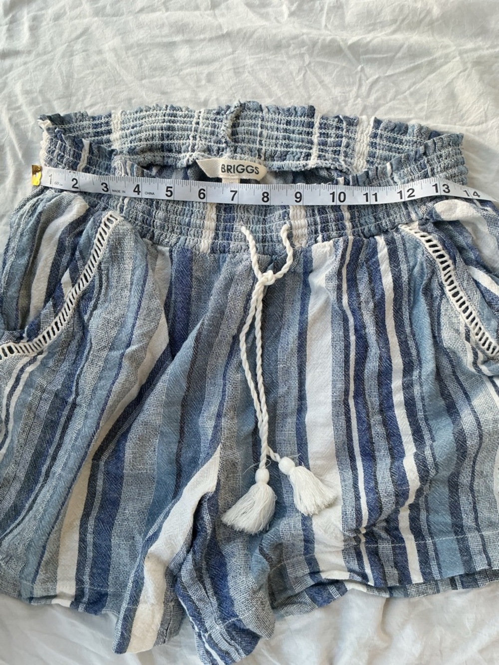 Briggs New York Blue & White Striped Lightweight Top